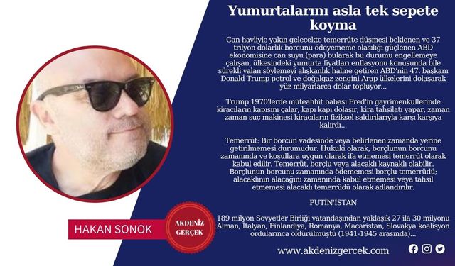 Yumurtalarını asla tek sepete koyma