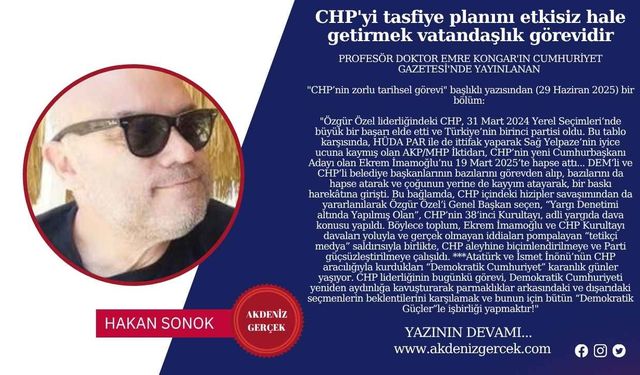 CHP'yi tasfiye planını etkisiz hale getirmek vatandaşlık görevidir